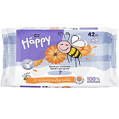  Туалетная бумага  влажная Bella Happy Baby детская с экстрактом календулы 42шт BB-043-WC42-001 