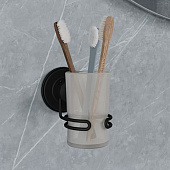  Подстаканник настенный Easy проволока стальная черный матовый EASBWSGM45 Milardo 