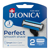 Сменные кассеты для бритья DEONICA 3 лезвий FOR MEN 2 шт Арнест
