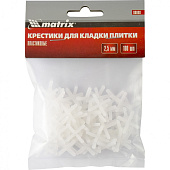 Крестики для кафельной плитки 2,5мм, 100шт, Matrix Крестики для кафельной плитки 2,5мм, 100шт, Matrix