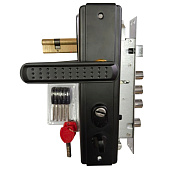  Замок для китайских дверей ЗВ-3526/30 c ручками HP-107 (BLM) с Ц/М- 75 "SAZAR" 