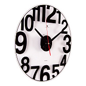  Часы настенные прозрачные d-39 см, открытая стрелка "Большие цифры" 4041-002 