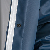  Дождевик двухслойный «EXTREME» на молнии (с резинками на рукавах), 120х72см, синий+серебро, 300 мк. Komfi   EXT124R 