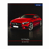 Тетрадь 36л. А5 скрепка клетка обл. мел.карт. Авто серия (12/72) /AL10002/