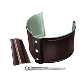  Кронштейн трубы на кирпич 125/90 Optima, Коричневый Ral:8017 