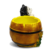 Кашпо фигурное "Котенок с бочкой" 23х14х15см 871813 Кашпо фигурное "Котенок с бочкой" 23х14х15см 871813