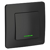 Выключатель 1-кл. СП BLANCA с подсветкой антрацит SchE BLNVS010116 Выключатель 1-кл. СП BLANCA с подсветкой антрацит SchE BLNVS010116