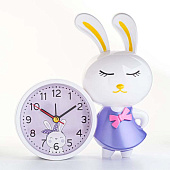 Будильник настольный Зайка плавный ход циферблат d-8.7 см 15?16 см АА 5180703 Будильник настольный Зайка плавный ход циферблат d-8.7 см 15?16 см АА 5180703