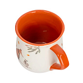  Кружка 400 мл. керамика бело-оранжевая Лиса и гусь Autumn friends ANLAF-FDH-061225-1 