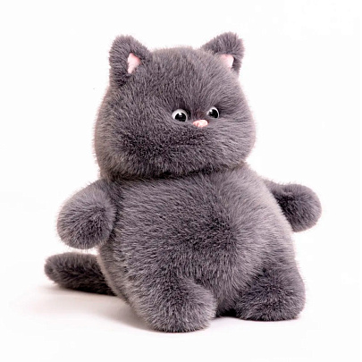  Мягкая игрушка, Котик серый, 25 см 