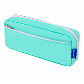  Пенал мягкий BRAUBERG PASTEL, 2 отделения, мятный, 21х9,5х5 см, 272275 
