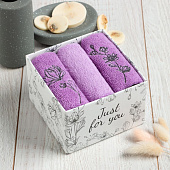 Набор кухонных полотенец (махра) 30х30 Этель Just for you 3шт 7574072 Набор кухонных полотенец (махра) 30х30 Этель Just for you 3шт 7574072