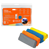  Набор салфеток из микрофибры 20х20 AIRLINE в рулончиках 4шт 