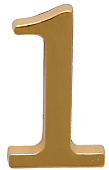  Номер дверной "1" (золото) металлический АЛЛЮР 