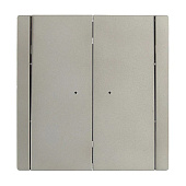 Выключатель встраиваемый 2 клавиши, цвет сталь, IEK FORTE&PIANO Выключатель встраиваемый 2 клавиши, цвет сталь, IEK FORTE&PIANO