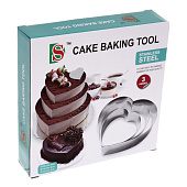 Форма для выпечки в наборе 3шт "Сердце" 339-594 Форма для выпечки в наборе 3шт "Сердце" 339-594