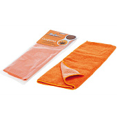  Салфетка микрофибра 40х35 коралловая ткань AIRLINE Оранжевая 