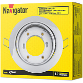 Светильник точечный встраиваемый GX53 NGX-R5 круг хром повор 93032 (d120х40/монтажн d95) /Navigator