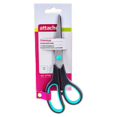  Ножницы 195мм ATTACHE с пластиковыми прорезиненными ручками 5017В 47585 