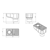 Трап уличный Gidrolica Rain с крышкой глухой пластиковой 300х166х200мм Трап уличный Gidrolica Rain с крышкой глухой пластиковой 300х166х200мм