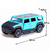 Машина металлическая Автоград "Джип", 1:36, инерция, открываются двери, синий, 10292556 Машина металлическая Автоград "Джип", 1:36, инерция, открываются двери, синий, 10292556