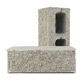  Кирпич бетонный пустотелый рваный камень Серый 250х120х88мм М-150 /АЛОМ 