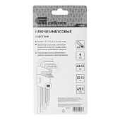 Набор ключей имбусовых HEX, 1,5–10 мм, 45x, закаленные, 9 шт., короткие, никель, Сибртех Набор ключей имбусовых HEX, 1,5–10 мм, 45x, закаленные, 9 шт., короткие, никель, Сибртех