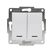 Выключатель СП 2-кл с инд. бел. Карина Выключатель СП 2-кл с инд. бел. Карина