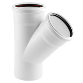 Тройник малошумный белый 110/110х45 Тройник малошумный белый 110/110х45