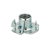 Гайка мебельная забивная М 4 белый цинк 10 шт Гайка мебельная забивная М 4 белый цинк 10 шт