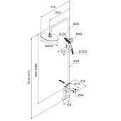 Смеситель для ванны с верхним душем Rora черный матовый RORBL4FM06 Milardo Смеситель для ванны с верхним душем Rora черный матовый RORBL4FM06 Milardo