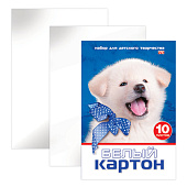  Картон белый А4 10л VK Белый щенок (в папке) (20) /10Кб4_15023ХАТ/ 