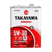 Масло моторное TAKAYAMA Adaptec 5W30 синт ILSAC GF-6A, API SP 4л (металл) Масло моторное TAKAYAMA Adaptec 5W30 синт ILSAC GF-6A, API SP 4л (металл)