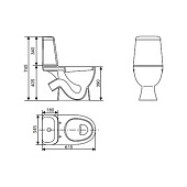 Унитаз-компакт Max comfort к/в, с арматурой, сиденьем микролифт Sanita Luxe Унитаз-компакт Max comfort к/в, с арматурой, сиденьем микролифт Sanita Luxe