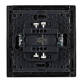  Выключатель встраиваемый 1 клавиша, цвет черный, с подсветкой, IEK FORTE&PIANO 