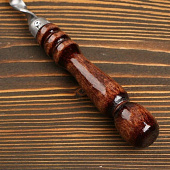  Шампур плоский узбекский с деревянной ручкой, рабочая длина - 50 см, ширина - 12 мм, толщина - 3 мм 9310106 