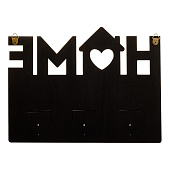  Ключница настенная Home, чёрная, 5059647 