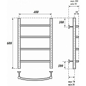Полотенцесушитель водяной Афина П4 400x600 хром PN04146 Point Полотенцесушитель водяной Афина П4 400x600 хром PN04146 Point