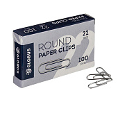 Скрепки 22 мм 100 шт, Глобус, цинк, овальные, С22-100Ц Скрепки 22 мм 100 шт, Глобус, цинк, овальные, С22-100Ц