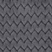  Покрывало 180х200 Зигзаг фланелевое темно-серый 