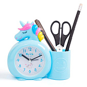 Будильник настольный с органайзером Милый единорог d-6.5 см 12.5х9 см АА 5198848 Будильник настольный с органайзером Милый единорог d-6.5 см 12.5х9 см АА 5198848