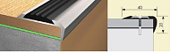 Угол наружн 40х20мм алюминий с резин вставкой 1.8м Угол наружн 40х20мм алюминий с резин вставкой 1.8м