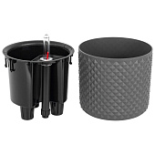 Кашпо Фасет 2л автополив графитовое М3236 Кашпо Фасет 2л автополив графитовое М3236