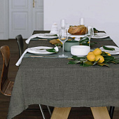 Скатерть (рогожка) Vse Doma, 145х180 см, рогожка, рис 60008-2 графит Скатерть (рогожка) Vse Doma, 145х180 см, рогожка, рис 60008-2 графит