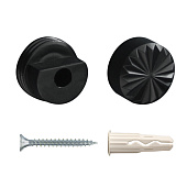 Комплект крепления для зеркала, чёрный рифлёный, 1шт, блистер Комплект крепления для зеркала, чёрный рифлёный, 1шт, блистер