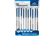Набор алмазных надфилей Vertextools, 10 шт, F140