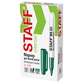  Маркер стираемый зеленый для белой доски Staff Everyday WBM-093, 2,5 мм, 151096 
