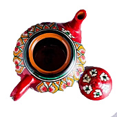 Чайник Риштанская Керамика "Узоры", 1000 мл, красный 7830819 Чайник Риштанская Керамика "Узоры", 1000 мл, красный 7830819