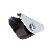  Опора колесная неповор.на площ. 15мм пласт (черный 1 шт)(10кг) 