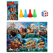 Игра настольная ходилка Макси Морской бой, ИН-2607 Игра настольная ходилка Макси Морской бой, ИН-2607